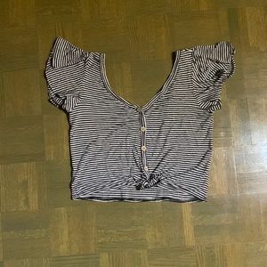 Crop top with buttons